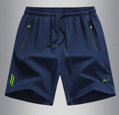 Printed men blue sports shorts