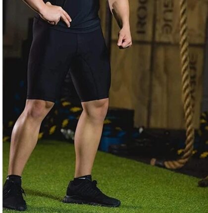 Solid men black Tights