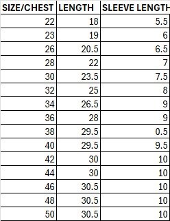 Size Chart 2